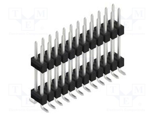 Connector: pin strips; pin header; male; PIN: 24; 2.54mm; SMT; 2x12