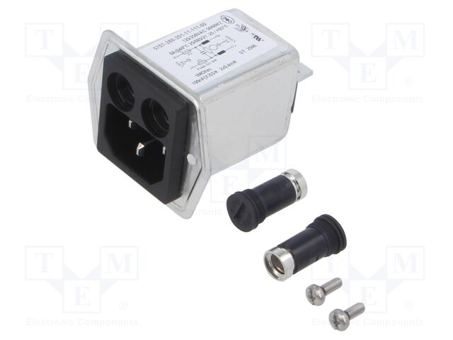 Connector: AC supply; socket; male; 8A; 250VAC; IEC 60320; C14 (E)