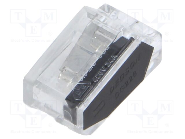 Quick splice; 24A; 450V; spring clamp; L: 19.1mm; 0.5÷2.5mm2
