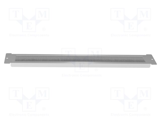 Brush strip; 1U; grey; Standard: 19"; Y: 10mm; X: 365mm; Z: 68mm