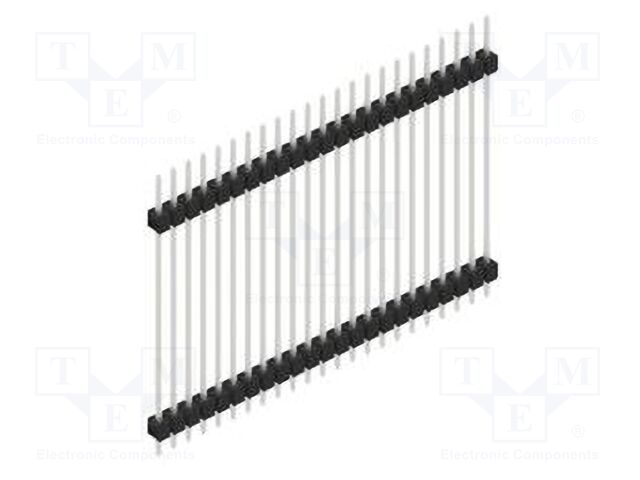 Connector: pin strips; pin header; male; PIN: 23; 2.54mm; THT; 1x23