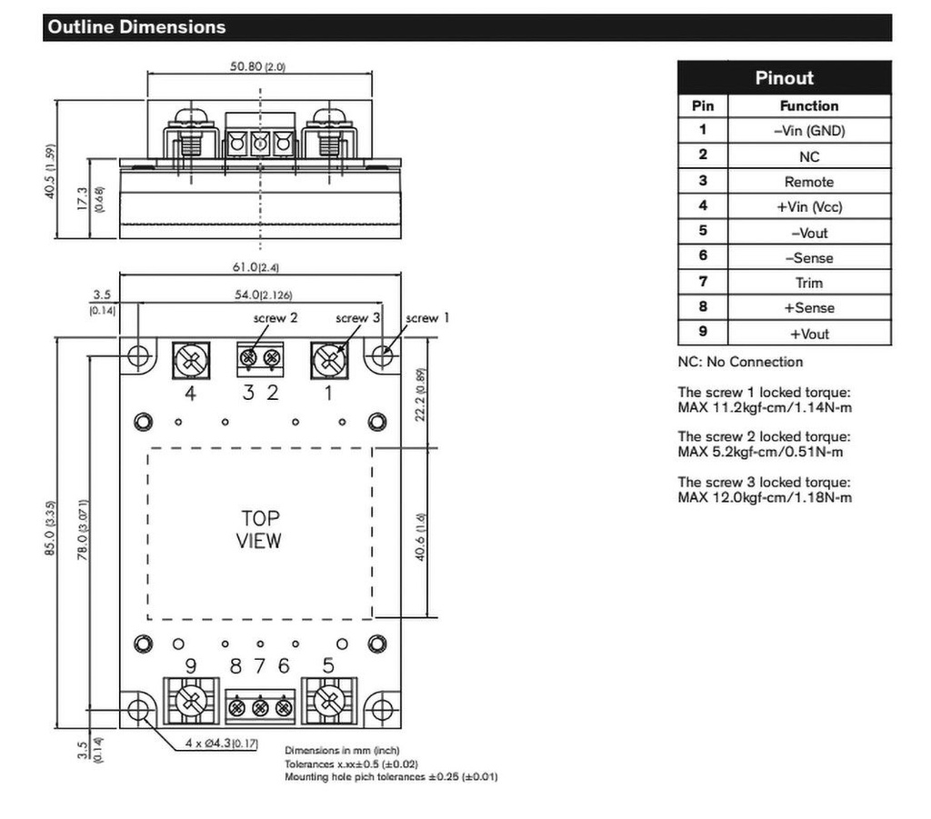 Converter: DC/DC; 100W; Uin: 43÷160V; 28VDC; Iout: 3.6A; Half Brick