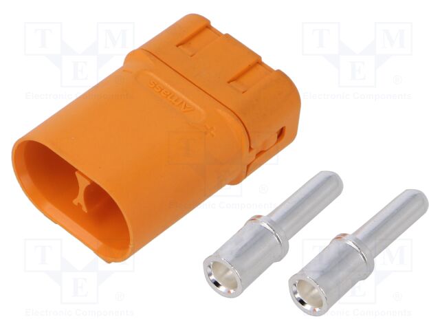 Connector: DC supply; plug; LFB50; male; PIN: 2; for cable; orange