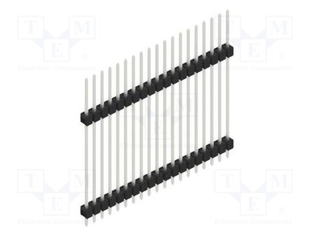 Connector: pin strips; pin header; male; PIN: 19; 2.54mm; THT; 1x19