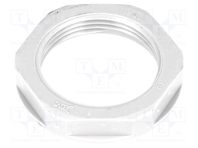 Nut; PG21; polyamide; 36mm; grey