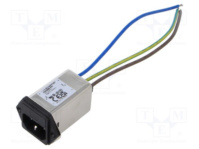 Connector: AC supply; socket; male; 6A; 250VAC; -25÷85°C; 300uH