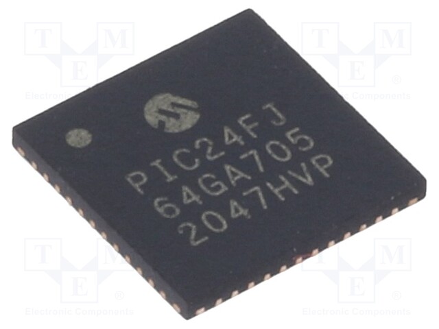 PIC microcontroller; Memory: 64kB; SRAM: 16384B; 2÷3.6VDC; SMD