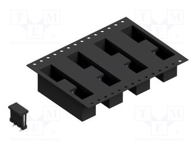 Connector: pin strips; pin header; male; PIN: 4; 2.54mm; SMT; 1x4