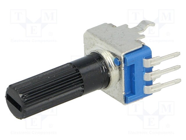 Potentiometer: shaft; single turn; 5kΩ; 125mW; ±20%; THT; 6mm