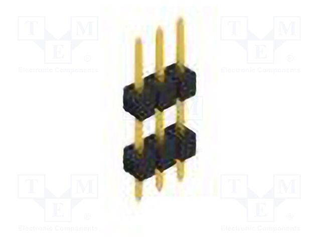 Connector: pin strips; pin header; male; PIN: 3; 2.54mm; THT; 1x3