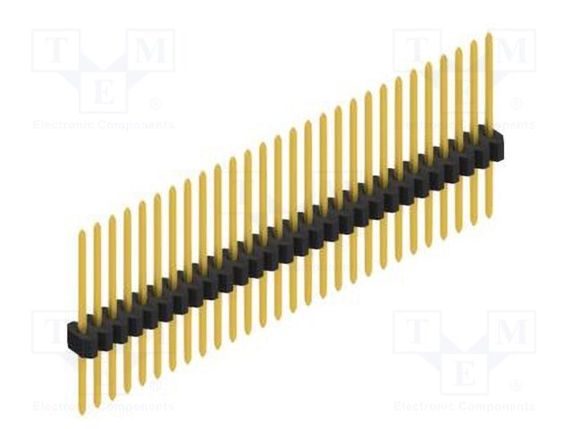 Connector: pin strips; pin header; male; PIN: 28; 1.27mm; THT; 1x28