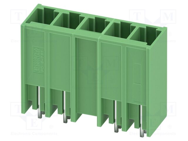 PCB headers, nominal cross section: 6 mm?, color: green, nom