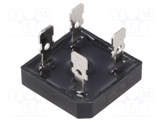 Single-phase bridge rectifier; Urmax:200V; If:35A; Ifsm:400A