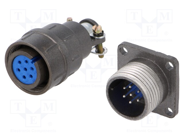 Socket,plug; Connector: circular; DS1110-06; male,female; PIN: 7