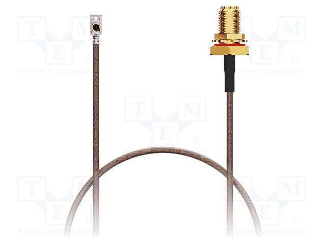 Cable; IPEX MHF 1 LK,SMA female; black; -40÷85°C; 0÷3GHz; 100mm