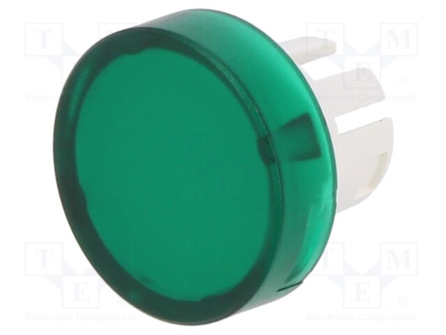 Lens, Raised, Square, Green, 61 Series