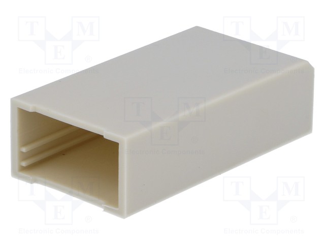 Enclosure: designed for potting; X: 27mm; Y: 52mm; Z: 15mm; ABS; grey