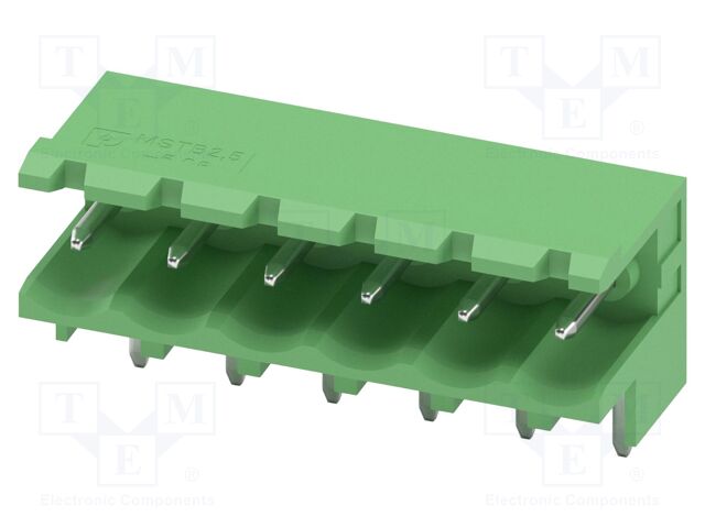 PCB headers, nominal cross section: 2.5 mm?, color: green, n