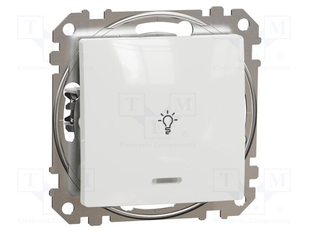Momentary switch; Poles: 1; 250VAC; IP20; white; monostable
