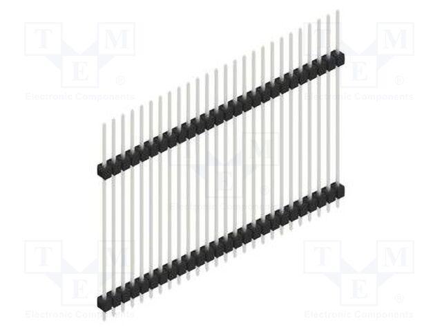 Connector: pin strips; pin header; male; PIN: 26; 2.54mm; THT; 1x26