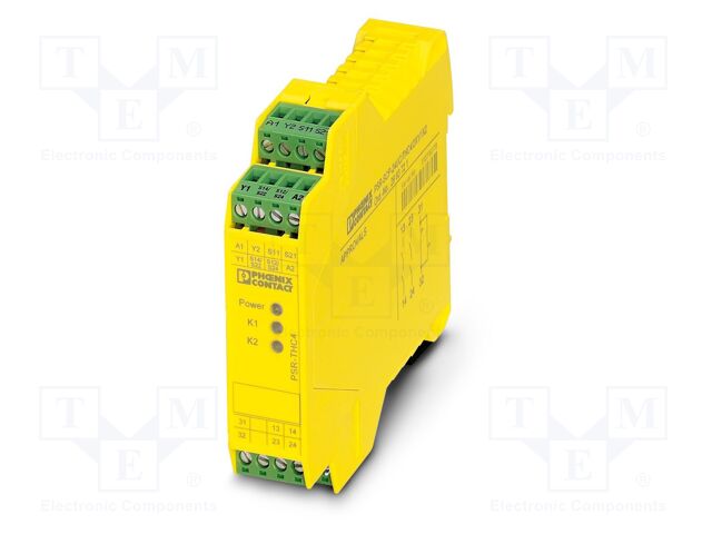 Module: safety relay; 24VAC; 24VDC; for DIN rail mounting; IP20
