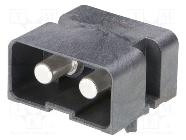 Connector: wire-board; male; Urated: 600V; PIN: 2; angled; on PCBs