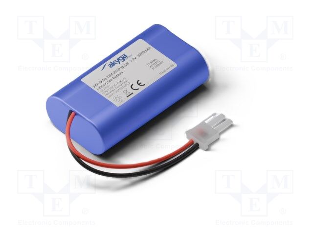Re-battery: Li-Ion; 7.2V; 3200mAh; CP-01102010socket; 21x37x68mm