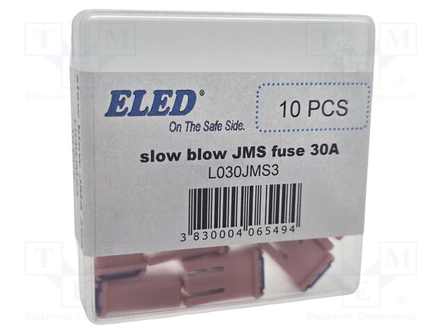 Fuse: fuse; 30A; automotive; 10.7mm; 10.7x7.7x17.5mm