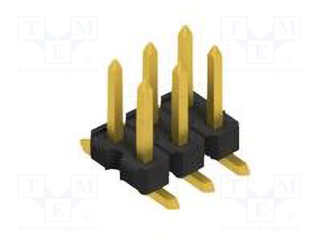 Connector: pin strips; pin header; male; PIN: 6; 2.54mm; SMT; 2x3