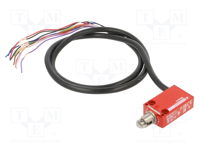 Limit switch; metal roller Ø11,6mm; NC x2 + NO x2; 1.5A; lead 1m