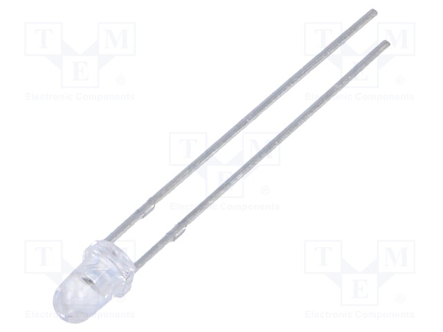 LED; 3mm; yellow; 3000mcd; 30°; Front: convex; Pitch: 2.54mm