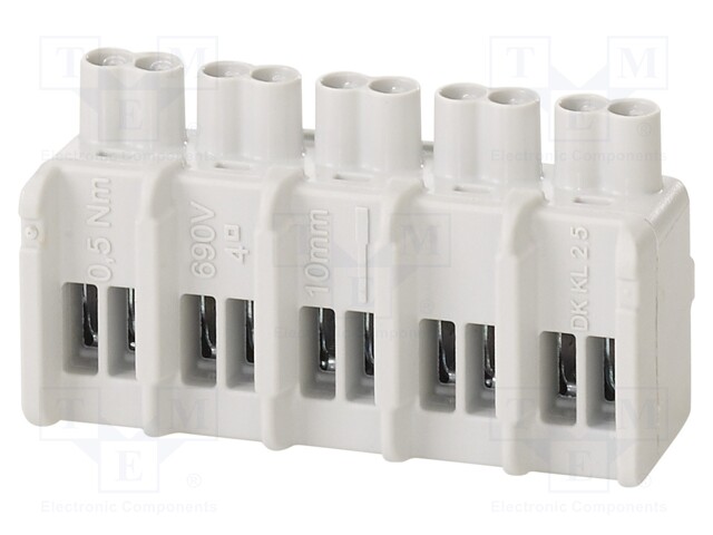 Screw terminals; 1.5÷4mm2