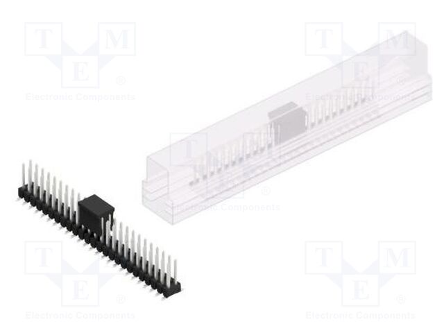 Connector: pin strips; pin header; male; PIN: 50; 2.54mm; SMT; 2x25