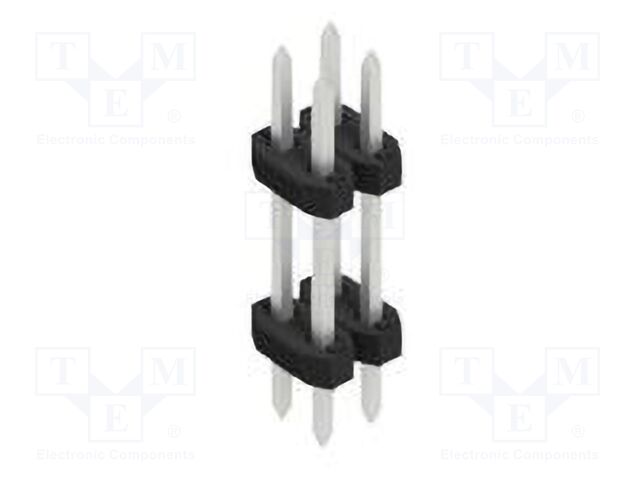 Connector: pin strips; pin header; male; PIN: 4; 2mm; THT; 2x2; 100V