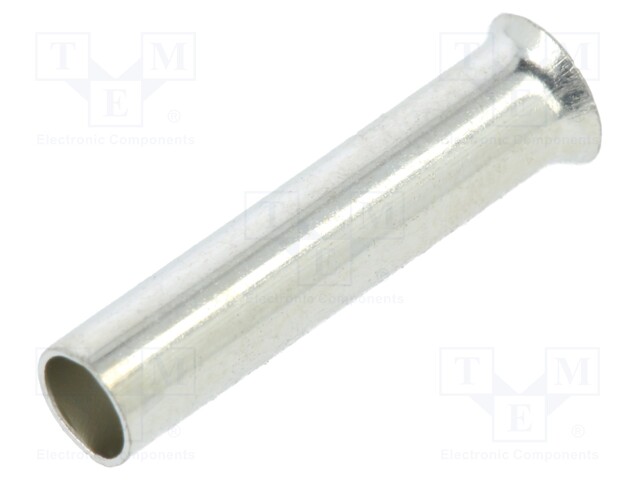 Tip: bootlace ferrule; non-insulated; copper; 2.5mm2; 12mm; tinned