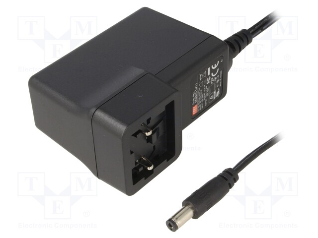 Power supply: switched-mode; 12VDC; 3.33A; Out: 5,5/2,1; 40W; 88%