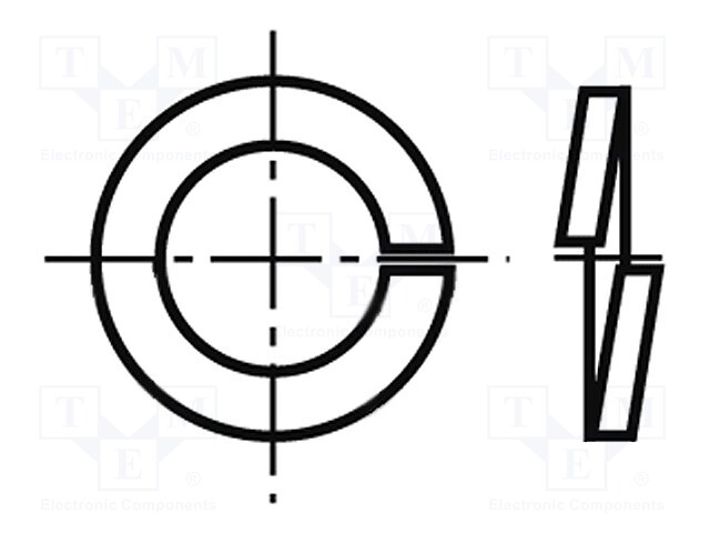 Washer; spring; M16; D=24.4mm; h=3.5mm; A2 stainless steel