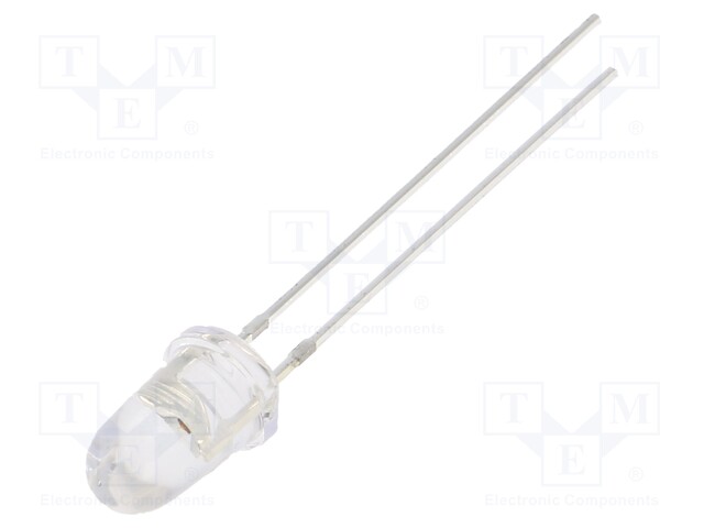 LED; 5mm; orange; 43000÷50000mcd; 8°; 30mA; 2.1÷2.6V; Front: convex