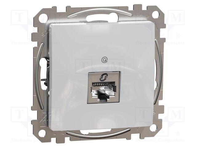Data socket; IP20; plaster embedded,in mounting box; aluminium