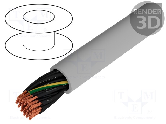 Wire; stranded; Cu; JZ-500; 41G0,75mm2; unshielded; PVC; 300/500V