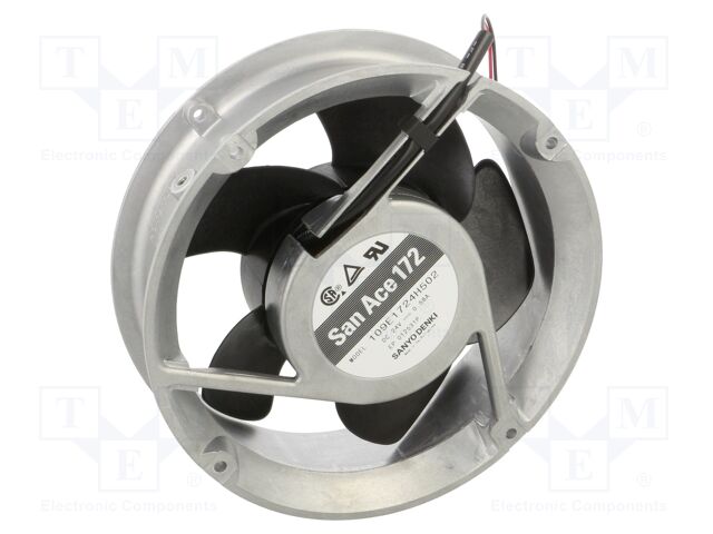 Fan: DC; axial; 24VDC; Ø172x51mm; 384m3/h; 47dBA; ball bearing