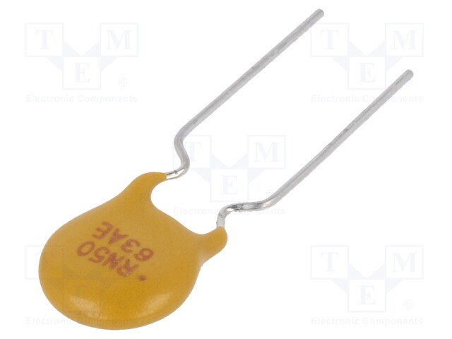 Fuse: PTC polymer; 500mA; Ø0.51x7.6mm