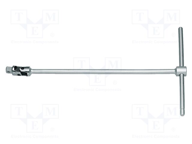 Knob; socket spanner,with joint; T; 3/8"; Chrom-vanadium steel