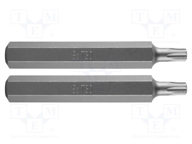 Screwdriver bit; Torx®; TX30; Overall len: 75mm; Mounting: 3/8"
