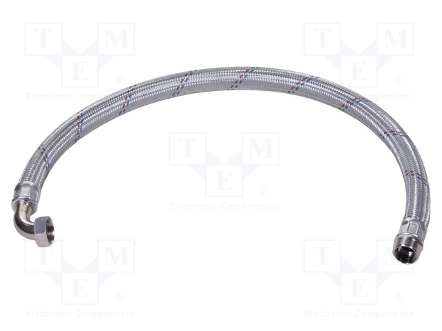 Angled anti-vibration hose; 1m; Hydraulic connection: 1"