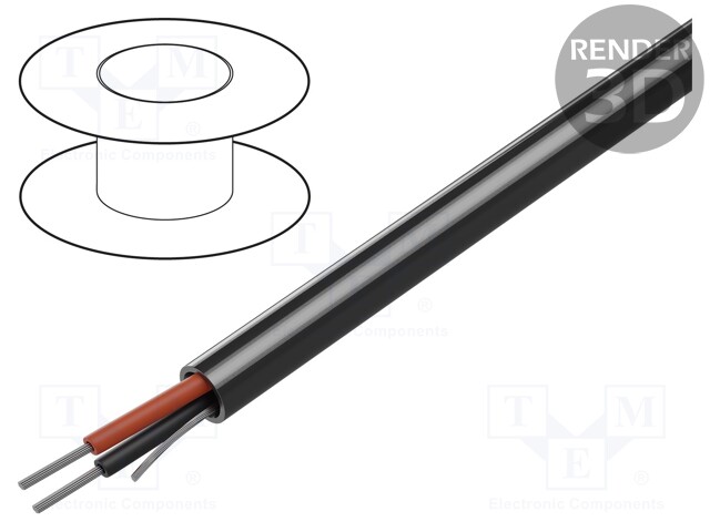 Wire; 1x2x12AWG; unshielded; 300V; 152m; Cu; stranded; chrome; 500ft