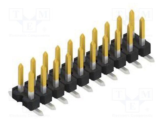 Connector: pin strips; pin header; male; PIN: 20; 2.54mm; SMT; 2x10