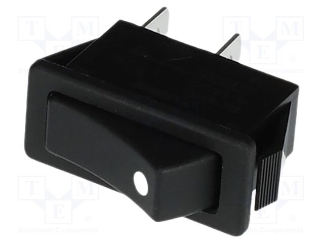 ROCKER; SPST-NO; Pos: 2; ON-OFF; 16A/250VAC; black; none; Body: black
