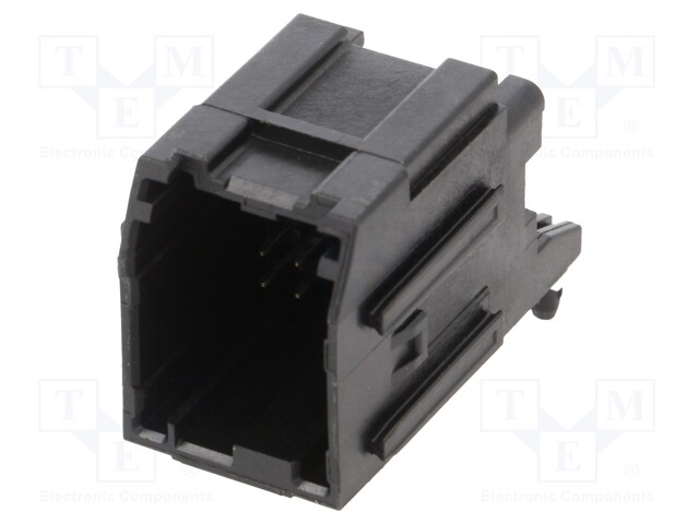 STAC64 RA HDR 8 CKT BLK POL A TRAY