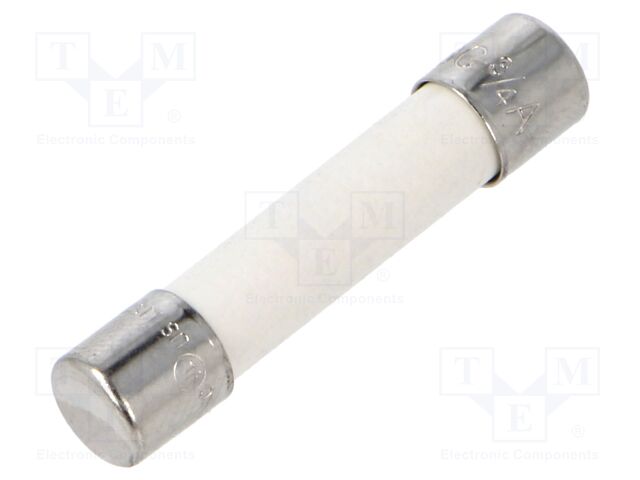 Fuse: fuse; quick blow; 750mA; 250VAC; 125VDC; ceramic,cylindrical